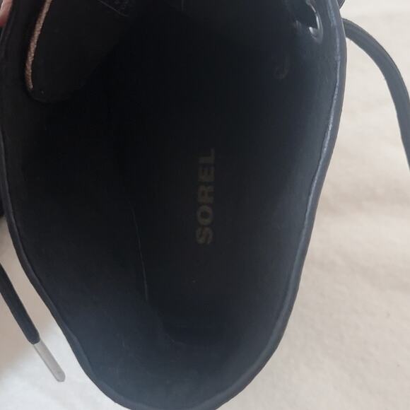 Sorel PDX Wedge Ankle Boots Women Size 10 Shoes Waterproof Lace Black Tan - Picture 16 of 16